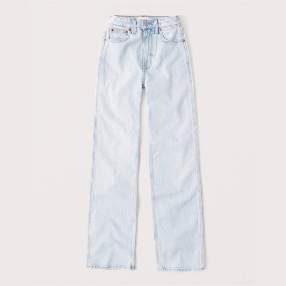 ABERCROMBIE 90s Relaxed Jean Light Acid Blue 27